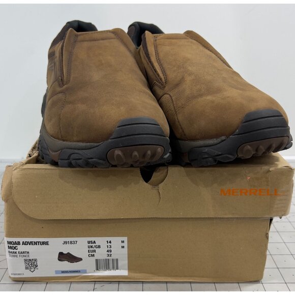 Merrell Other - Merrell Moab Adventure Moc Men's Brown Slip On Sz. 14 Dark Earth NEW~~
